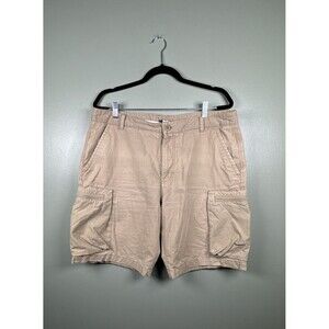 Nike Men’s‎ Cargo Shorts 36 Waist Pockets Casual Khaki Swoosh Zipper